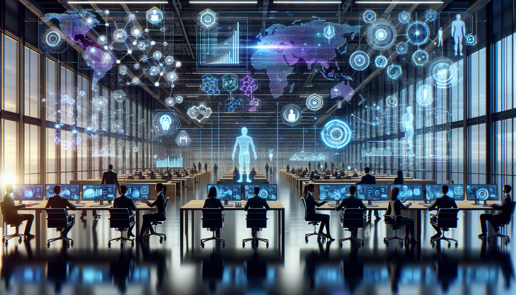 Inteligência artificial nas empresas - gráficos e dados mostrando aumento de produtividade com IA empresarial