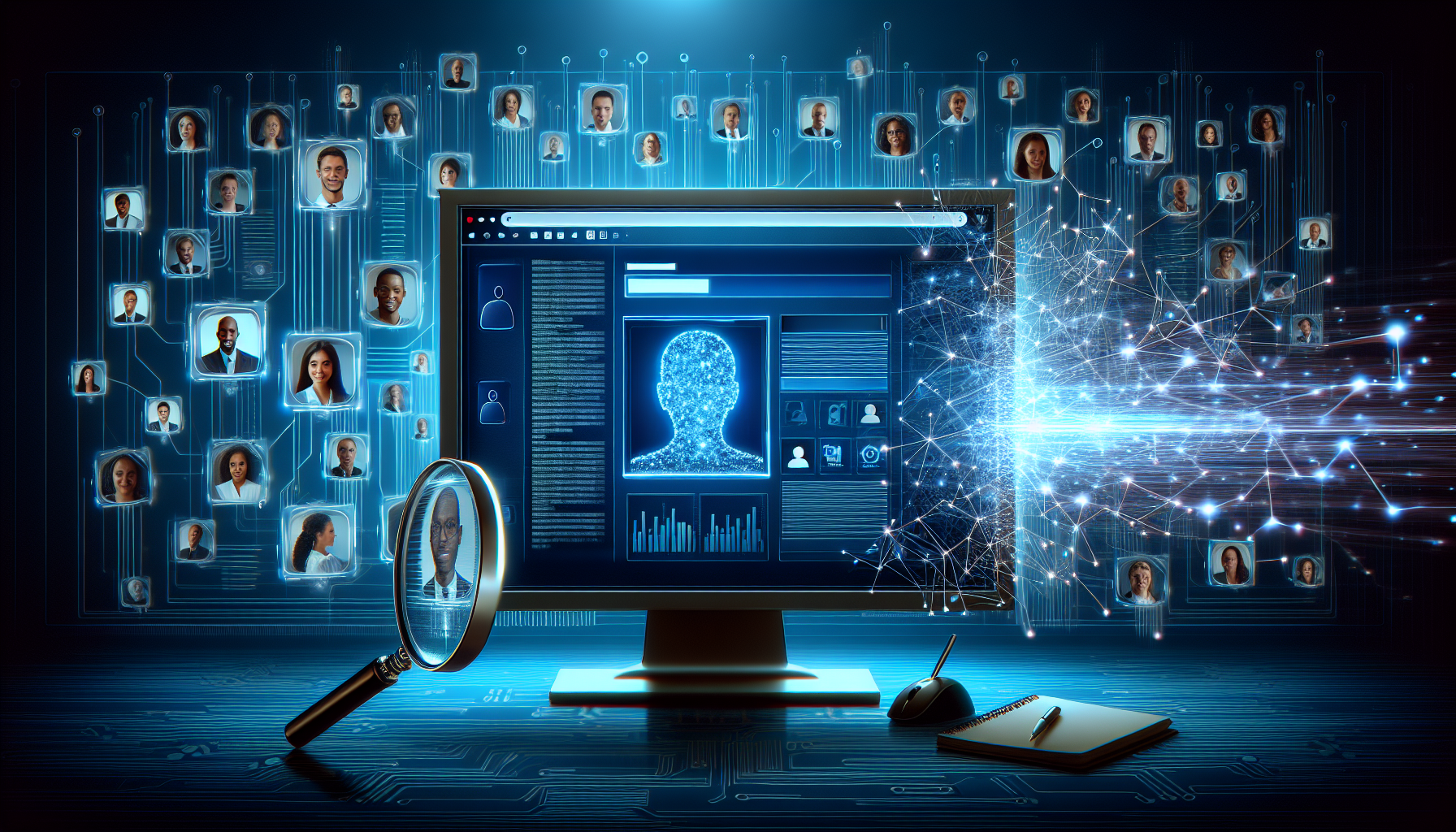 Análisis datos LinkedIn IA visibilidad búsquedas inteligentes gráfico estadísticas 89K URLs profesionales