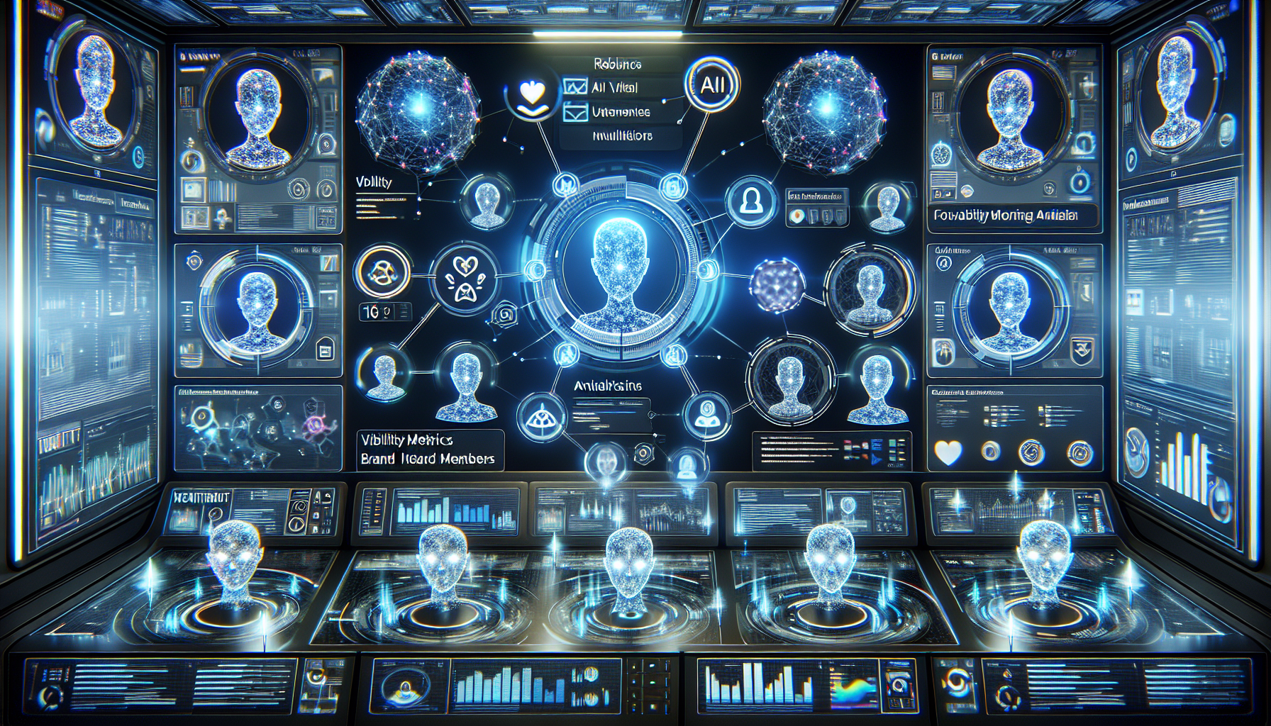AI chatbot brand monitoring dashboard showing citation tracking across multiple platforms for business visibility