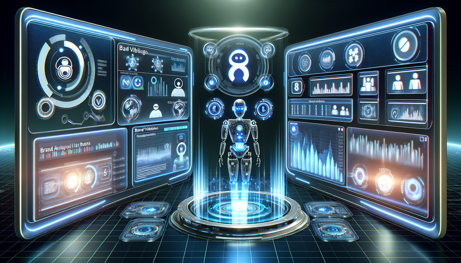 AI chatbot brand monitoring dashboard showing real-time visibility tracking across ChatGPT, Gemini, Claude platforms