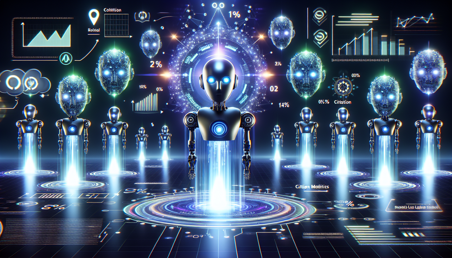 AI chatbot ranking dashboard showing 8+ models including ChatGPT, Gemini, Claude delivering 40-60% brand visibility gains