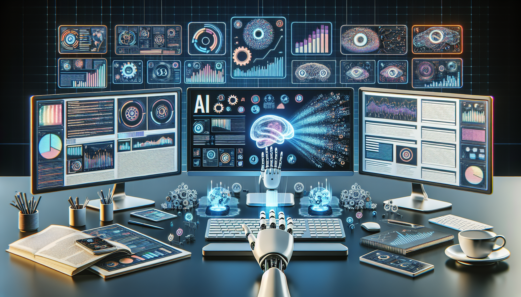 AI blog automation dashboard showing 3.2x increase in language model mentions with Searchfy AI platform interface